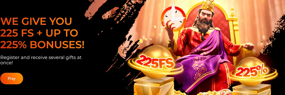 Fortune Clock Casino: 225% + 225 free spins across three deposits